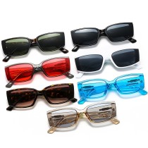 2021 New Arrival Rectangle Sunglasses Men Women Brand Designer Cool Logo Frame PC Colorful Lens Black Leopard Traval Sun Glasses