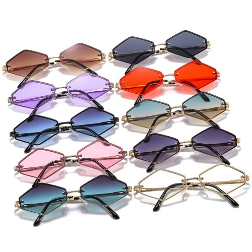 2021 New Fashion Hexagon Sunglasses Women Men Luxury Gradients Lens Alloy Metal Frame Brand Designer Elegant Hot Selling Quality