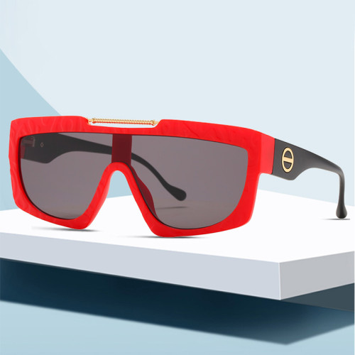 2021 New Fashion Shield Sunglasses Women Men Gradients Lens Metal Relief Decoration Frame Luxury Brand Designer Sun Glasses