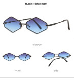 Fashion Rhombus Sunglasses Women Ovean Lens Sunglass Vintage Female Luxury Brand Design Eyewear Gradient Shades UV400 Sun Glass