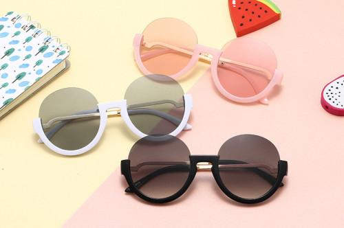 Vintage Round Kids Sunglasses Plastic Boys Girls Vintage Retro Sun Glasses Gradient Sunglass Children UV400 Gafas De Sol
