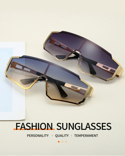Fashion Punk Pilot Sunglasses Goggles Women Men Style Gradient Trendy Driving Shades Glasses Lady Luxury Brand Designer Eyewear