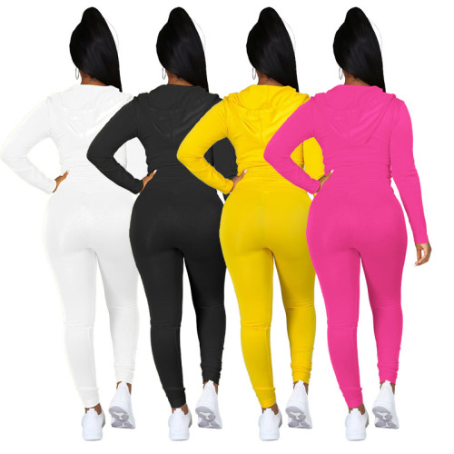Casual Women Tracksuit Two Piece Set Zipper Jacket Coat And Long Pants Sportsuit Matching Suit Sportsuit Clothes For Women