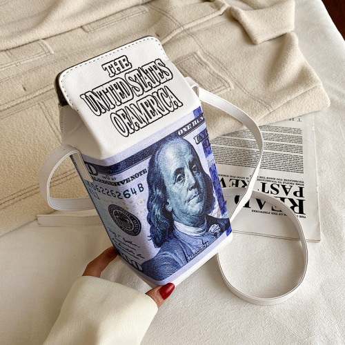 Fun Dollar Design Money Bag Milk Box Crossbody Bag for Women Fashion Purses and Handbags Shoulder Bag Cute Girl's Small Pouch
