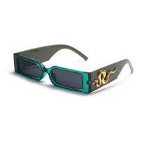 Fashion viper sunglasses retro punk trend square men's sunglasses fashion inlaid snake-shaped ladies small frame glasses Oculos