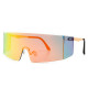 Fashion Rimless Sunglasses Women Men Big Flat Top Glasses Oversized Sunglasses Female Mirror Goggle UV400 O596