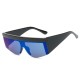 Square Rimless Sunglasses Women Half Frame Wide Leg Luxury Vintage Mirror Sun Glasses Female Oversize Eyewear Men Oculos UV400