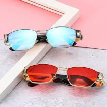 Metal retro sunglasses punk square ladies sunglasses industrial style men's sunglasses popular retro sunglasses UV400 hip hop