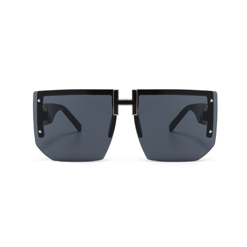 Luxury Brand Designer Rimless Oversized Sunglasses Women Men Fashion Vintage Travel Driving Flat Top Sun Glasses Shades UV400