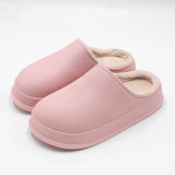 2022 Waterproof Winter Slippers Warm Fashion Indoor EVA Plush Clogs Women Home Slippers Couples Cotton Memory Sapatos Femininos