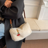 Small Cute Soft Fluffy Plush Faux Fur Bucket Crossbody Bag 2022 Winter Women's Designer Handbag Shoulder Bags with Rope Belt