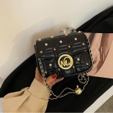 Luxury Rivet Chain Crossbody Bags For Women Sewing Thread PU Leather Shoulder Bag Ladies Small Purses and Handbags Trended Brand