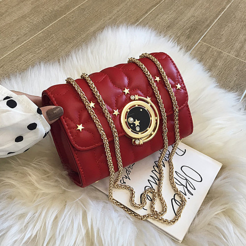 Luxury Star Rivet Chain Crossbody Bags For Women Sewing Thread Shoulder Bag Ladies Small Purses and Handbags Starry Sky Design