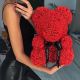 Dropshipping 25cm Teddy Bear of Rose Artificial Flowers Rose Bear for Valentines Wedding Christmas Gift Box Home Decorations