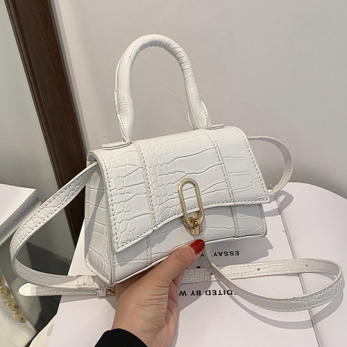 European and American Small Bag Female 2021new Trendy Fashion One-shoulder Messenger Bag Stone Pattern Portable Small Square Bag