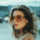 2022 new fashion sunglasses European and American women's large frame goggles cross-border personality sunglasses