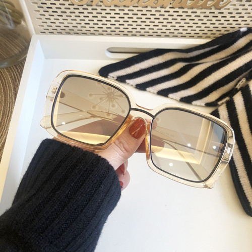 2022 Retro Black Sunglasses Women's personality Sunglasses net red street shooting square anti blue flat glasses men's fashion