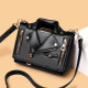 European Design High-quality Leather Motorcycle Bags Women Clothing Shoulder Rivet Zipper Jacket Bag Messenger Bag Women Handbag