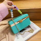 Acrylic Square Box Crossbody Bag 2022 Trendy Fashion New High Quality Women's Designer Handbag Chain Shoulder Messenger Bag