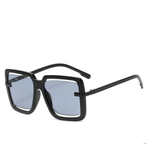 2022  New Fashion Big Frame Square Sunglasses Ladies Hollow Candy Color Street Sexy Temperament Glasses UV400