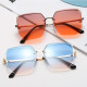 Cat Eye Rectangle Sunglasses Women Irregular Polygon Brand Designer Diamond Cut Men Sun Glasses Popularity UV400