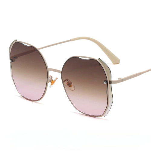 Rimless Personality Sunglasses Women Brand Designer Men Gaya Moden Shades Hip Hop Business Drop Shipping UV400
