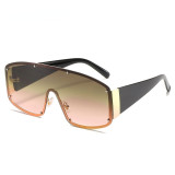 Fashion Personality Oversized One-piece Sunglasses Women Rivet Goggles Thick temples Popularity Outdoor tourism UV400