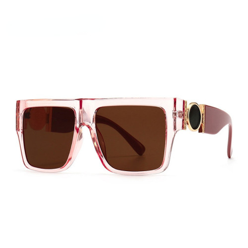 Sunglasses Women New Square Flat top Vintage Brand Designer Fashion Retro Oversized Unisex Fashion Ladies Sun Glasses UV400