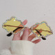 Personality Fancy Color Diamond Pendant Clouds Sunglasses Women Trend Hip Hop Punk Party Stage Performance Gafas De Sol