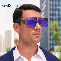 Women Men Fashion Oversized Sunglasses steampunk Personality Flat top eyeglasses Gift Outdoor tourism Wholesale UV400