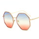 The New Sunglasses Women Octagon Metal Carved Glasses Frames Gradient Grace Shades Men Outdoor Tourism UV400