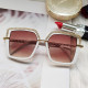 2022 New Big Frame Oversize Sunglasses Women Sexy Brand Designer Chain Square Shades Vintage Fashion Gradient Clear Sun Glasses