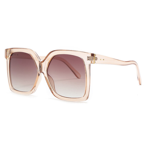 Oversized Square Sunglasses For Women Men Big Frame Gradient Lens High Quality UV400 Ladies Summer Style Leopard Tea
