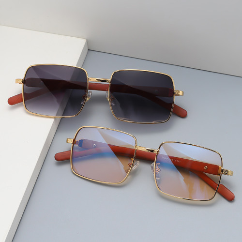 2022 New Vintage Sunglasses Men Women Retro Rectangle Metal Square Sun Glasses Male Trendy Brand Shades For Men/Women UV400