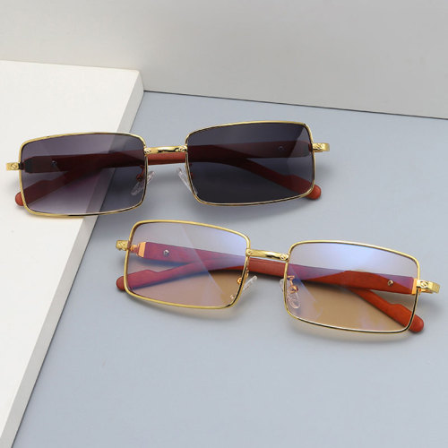 New Vintage Sunglasses Men Women Retro Metal Small Square Men Male Trendy Brand Shades Gradient Color For Men/Women UV400