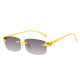 Fashion Vintage Rimless Square Sunglasses Men Women Vintage Punk Brand Designer Travel Driving Metal Leopard Head Sun Glasses