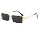 Rectangular Retro Sunglasses Men Gray Gun Metal Sun Glasses for Women Fashion Special Design Leg Eyewear Style UV400 Gifts