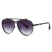 Vintage Pilot Round Sunglasses Men Women Fashion Brand Design Sun Glasses Female Metal Gradient Shades Driving Travel UV400