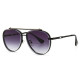 Vintage Pilot Round Sunglasses Men Women Fashion Brand Design Sun Glasses Female Metal Gradient Shades Driving Travel UV400