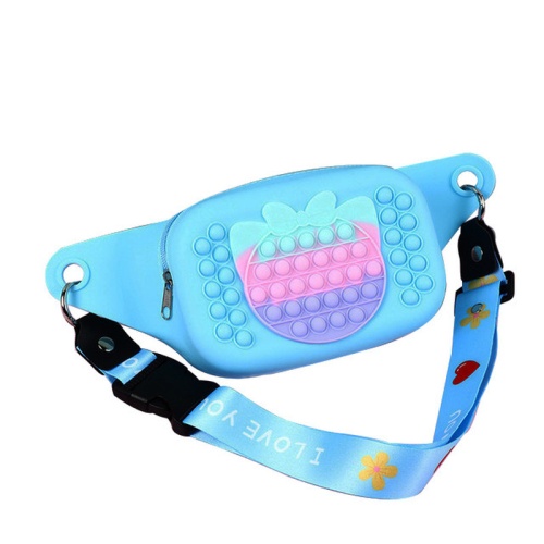 POP ITS Bag Fidget Toys Silicone Fanny Pack Bubble Push New Reliver Autism Children's Bag Toy Kawaii Cartoon Coin Purse