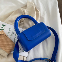 Mini PU Leather Top Handle Crossbody Bags with Short Handle for Women 2022 Summer Fashion Trends Purses and Handbags Blue Green