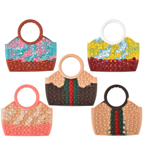 2022 Fidget Toys Stress Reliever Sensory Handbag  Bubble Push Crossbody Bag POP Big Size Coin Purse ITS Gifts For Kids