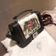 Small bag female 2022 new wave Korean version of wild fashion elephant embroidery handbag broadband small square bag messenger b