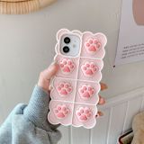 Suitable for Iphone13 Cat Claw Mobile Phone Shell 12pro Push Bubble Pressure Relief Toy Adult Children Squeeze Toy