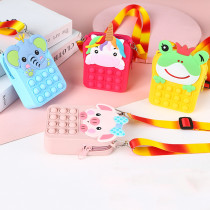 Push Bubble Dimple Cute Unicorn Bag Fidget Toys Reliver Stress Toy  Stationery Storage Coin Purse Bag Sensory Game Toy Backpack