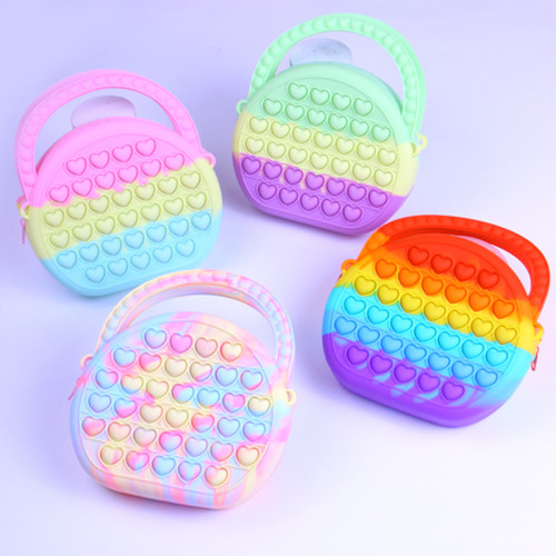 Fidget Toys Adult Stress Relief Toy Key Purse Bag Stress Relief Game Backpack for Girls Gifts Squishy Sensory Toys
