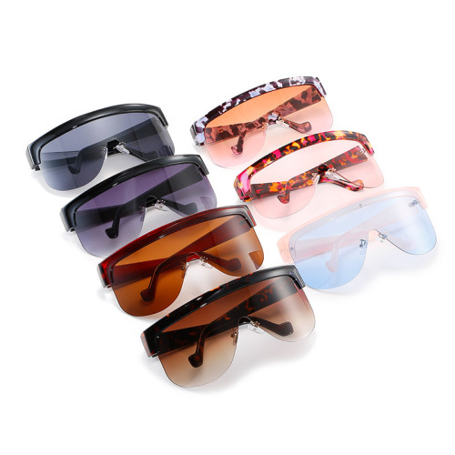 Fashion One Piece Sunglasses Women Windproof Glasses Retro Sunglass Men Luxury Brand Design Eyewear UV400 Sun Glass Shades