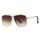 Fashion Square Sunglasses Women Mental Sunglass Vintage Men Luxury Brand Design Double Bean Eyewear UV400 Gradient Shades