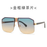2022 new outdoor street sunglasses European and American fashion stitching sunglasses men's modern sunglasses tide