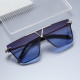 Fashion One Piece Sunglasses Women Square Glasses Retro Windproof Sunglass Men Large Frame Eyewear UV400 Sun Glass Driving Shade